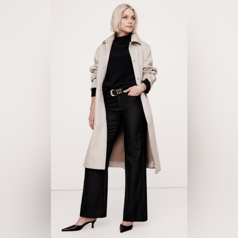 BANANA REPUBLIC LIDO WIDE-LEG ITALIAN WOOL PANT